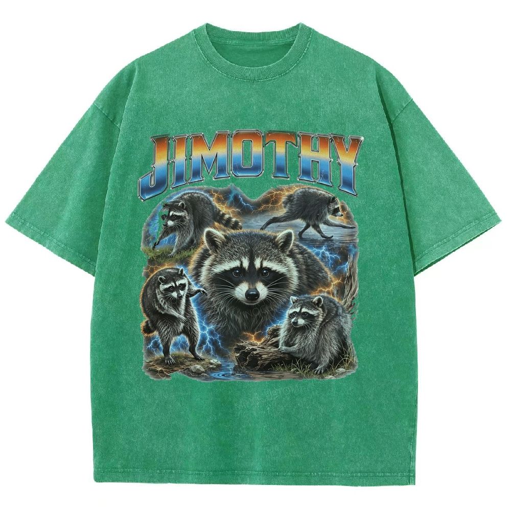 Lightning Wild Raccoon Washed T-Shirt