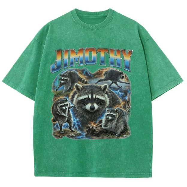 Lightning Wild Raccoon Washed T-Shirt