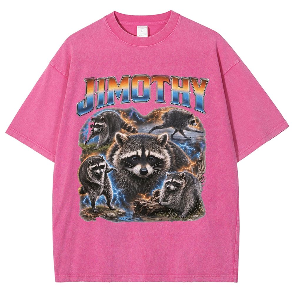 Lightning Wild Raccoon Washed T-Shirt