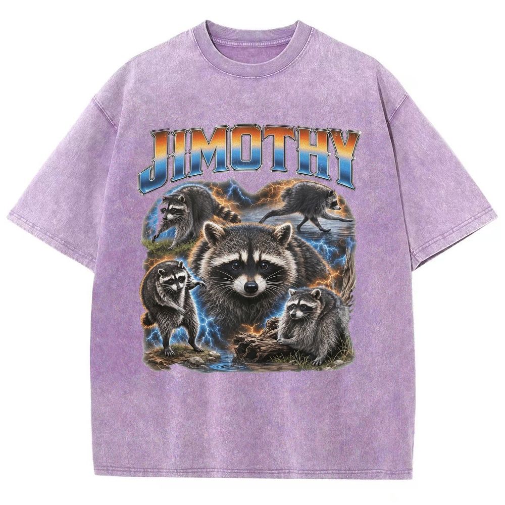 Lightning Wild Raccoon Washed T-Shirt