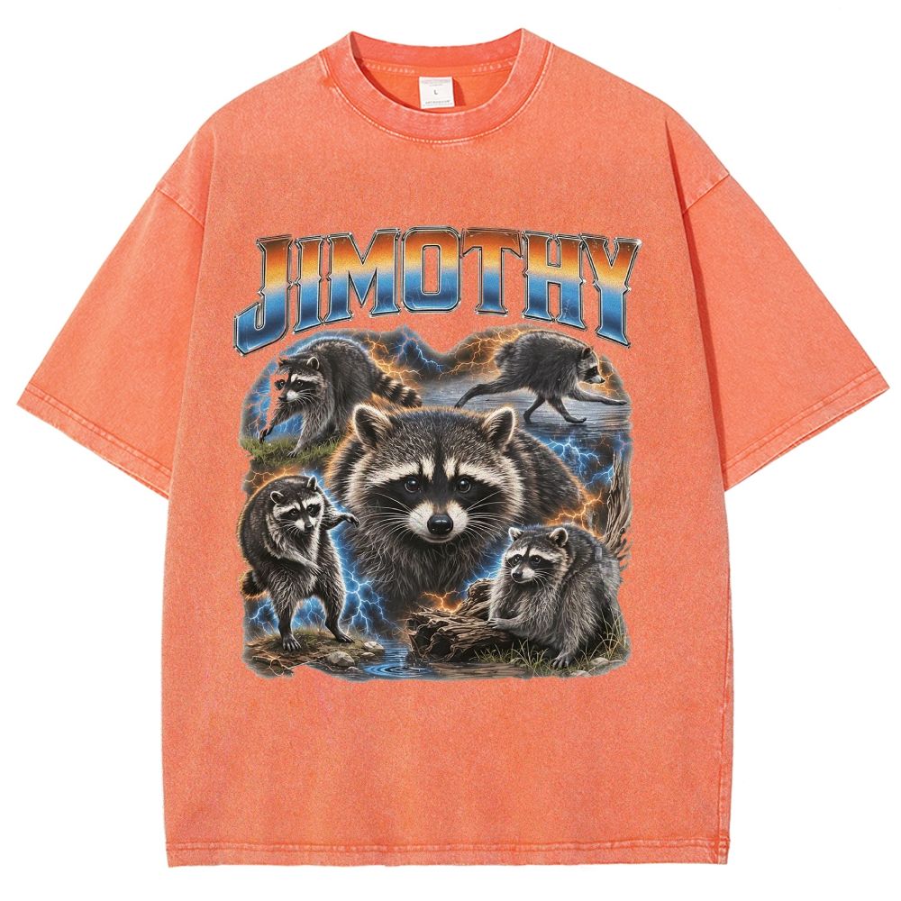 Lightning Wild Raccoon Washed T-Shirt