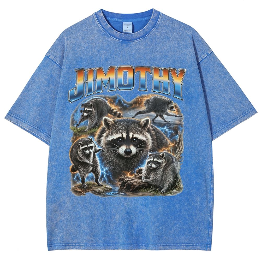 Lightning Wild Raccoon Washed T-Shirt