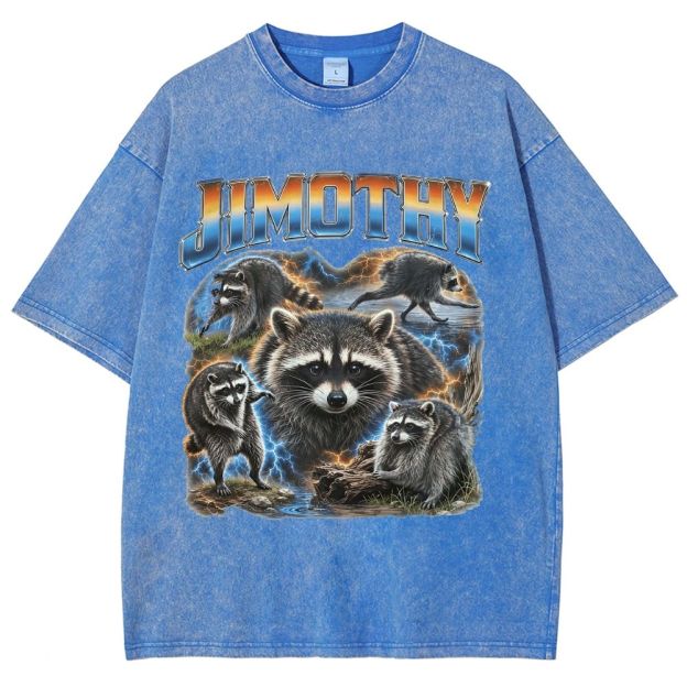 Lightning Wild Raccoon Washed T-Shirt