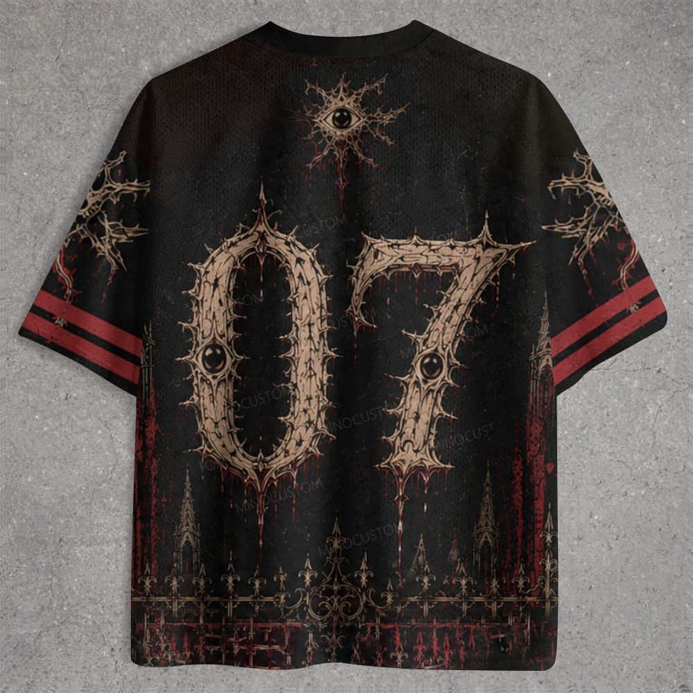 Gothic Spooky Mutant Creature Cathedral Jersey Shirts