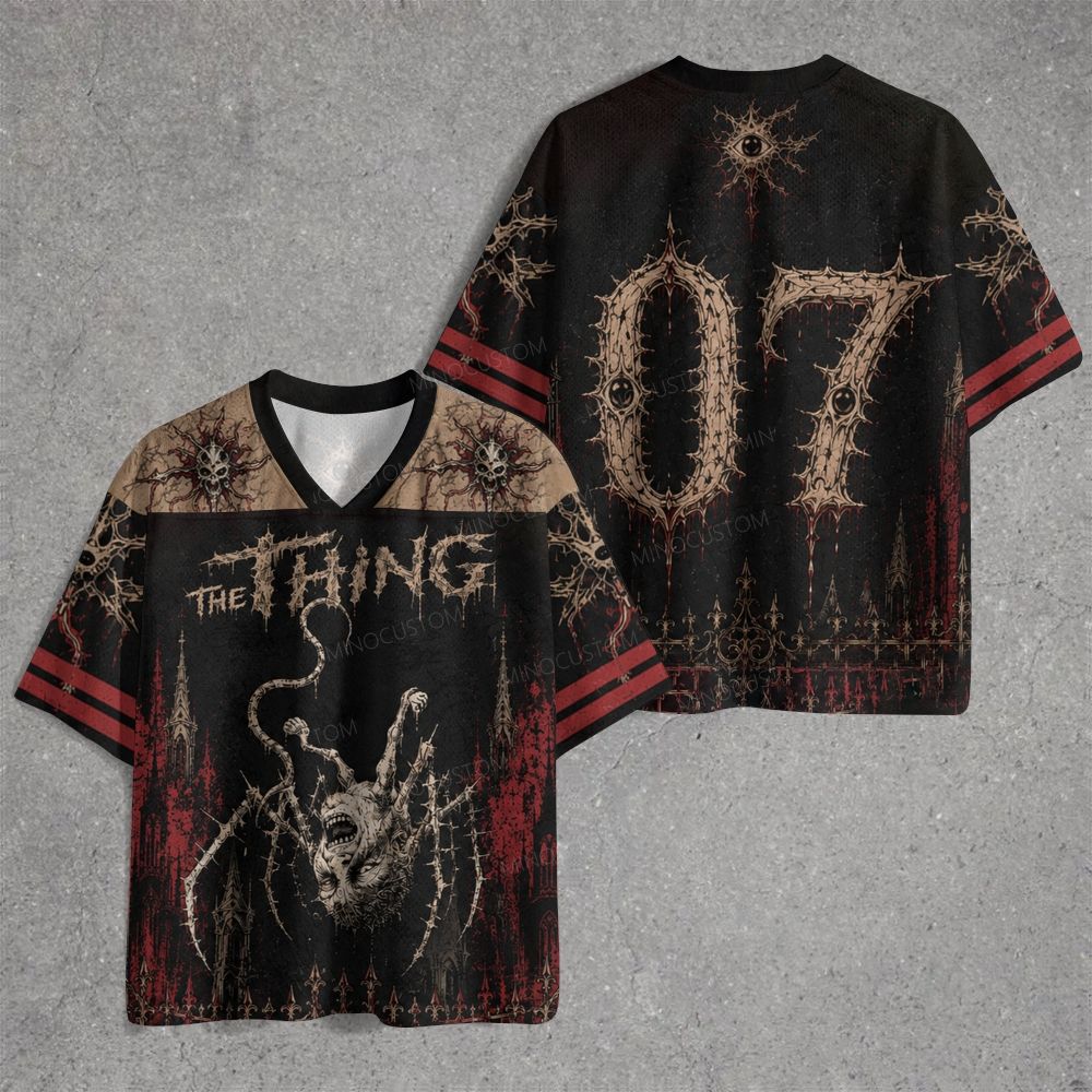 Gothic Spooky Mutant Creature Cathedral Jersey Shirts
