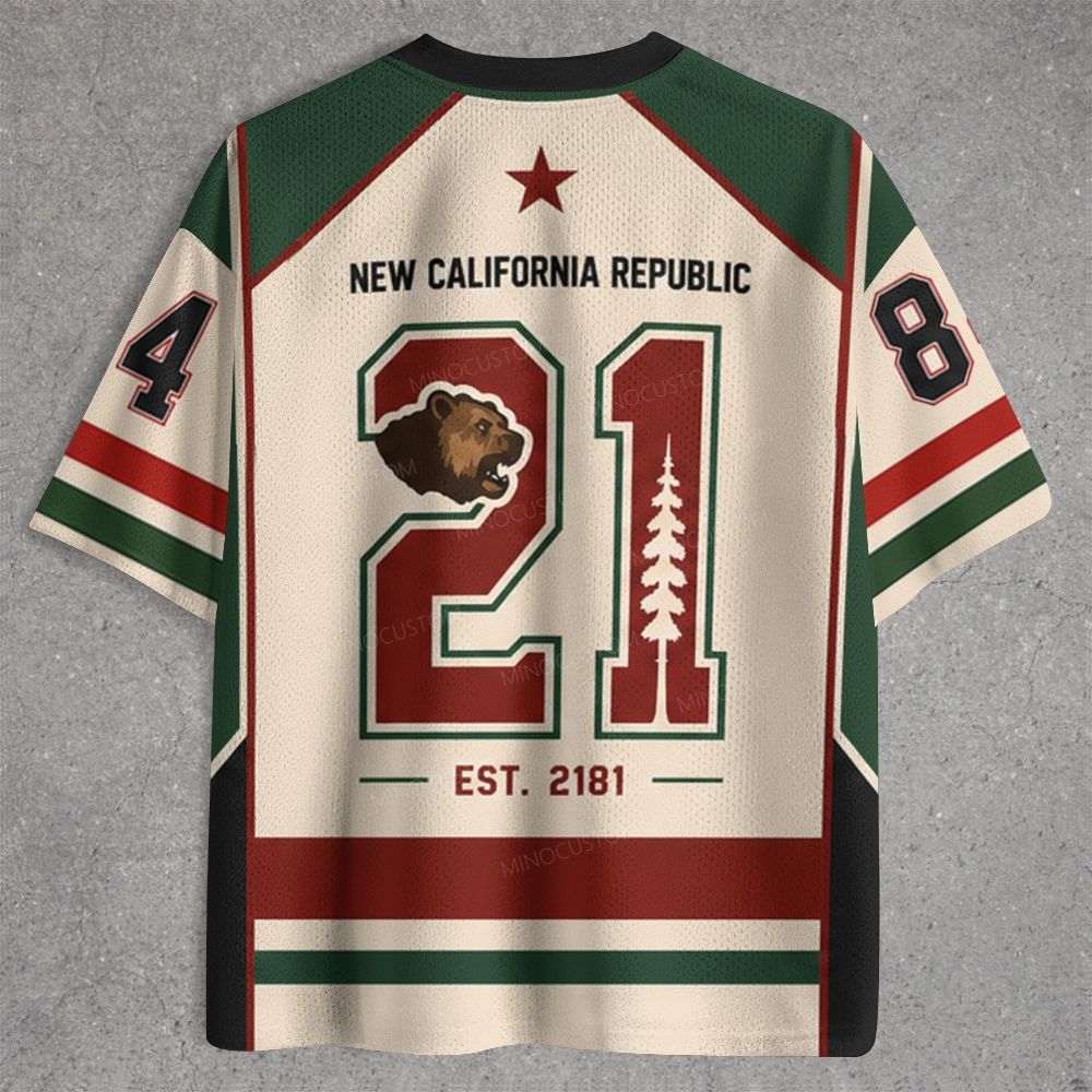 Retro Double Bear Star Wilderness Flag Inspired Jersey Shirts
