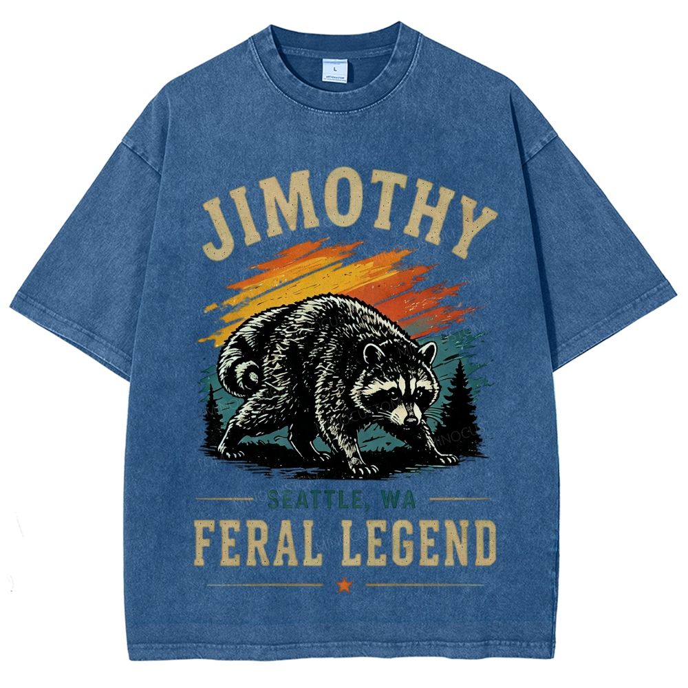 Vintage Jimothy Raccoon Mountain Wilderness Washed T-Shirt
