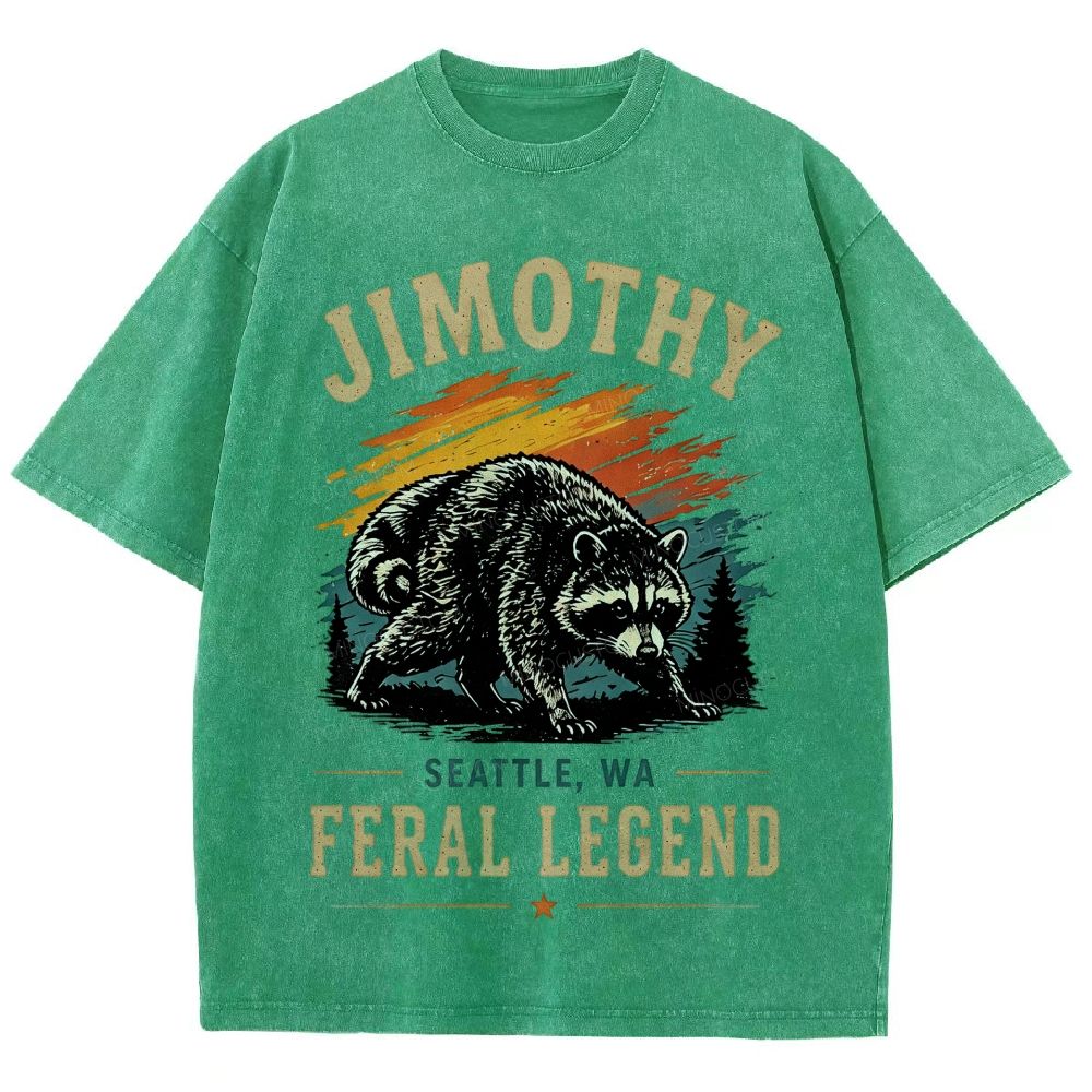 Vintage Jimothy Raccoon Mountain Wilderness Washed T-Shirt
