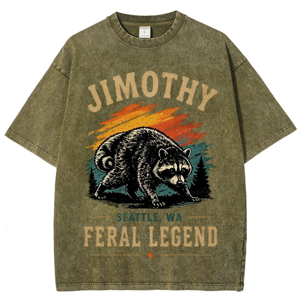 Vintage Jimothy Raccoon Mountain Wilderness Washed T-Shirt