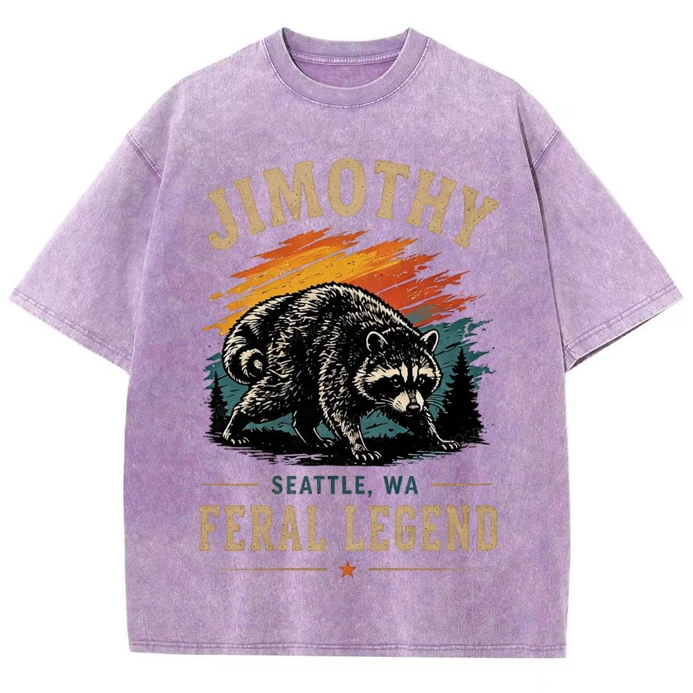 Vintage Jimothy Raccoon Mountain Wilderness Washed T-Shirt