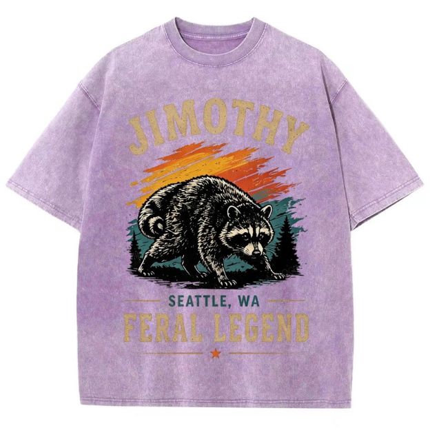 Vintage Jimothy Raccoon Mountain Wilderness Washed T-Shirt