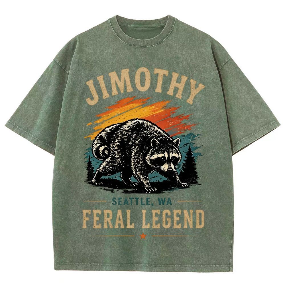 Vintage Jimothy Raccoon Mountain Wilderness Washed T-Shirt