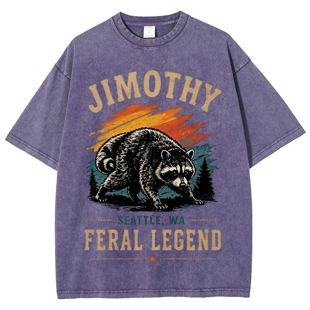 Vintage Jimothy Raccoon Mountain Wilderness Washed T-Shirt