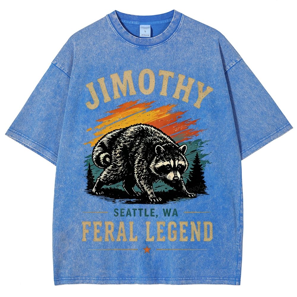 Vintage Jimothy Raccoon Mountain Wilderness Washed T-Shirt
