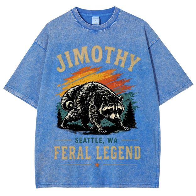 Vintage Jimothy Raccoon Mountain Wilderness Washed T-Shirt