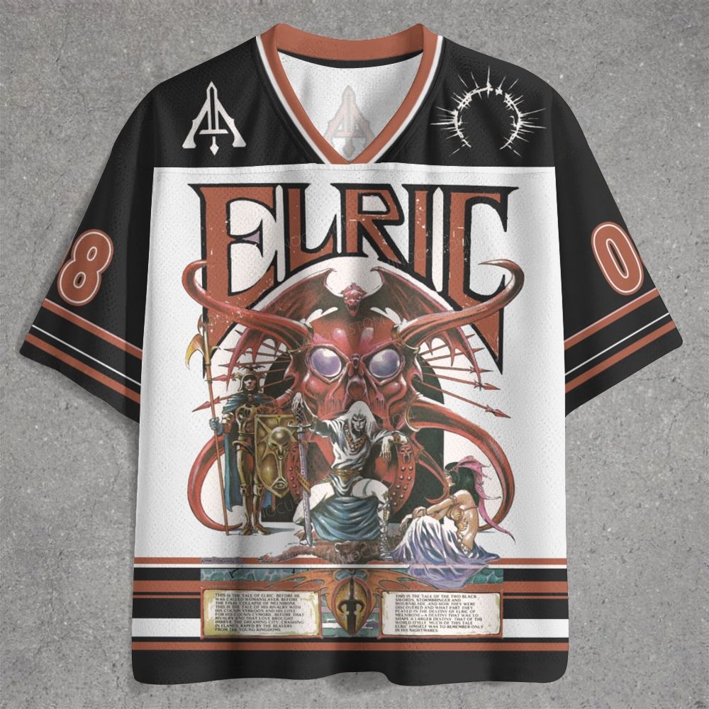 Vintage Dark Fantasy Warrior Demon Jersey Shirts
