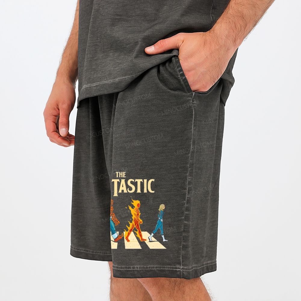  The Cosmic Quartet  Superhero Casual Gradient Shorts 