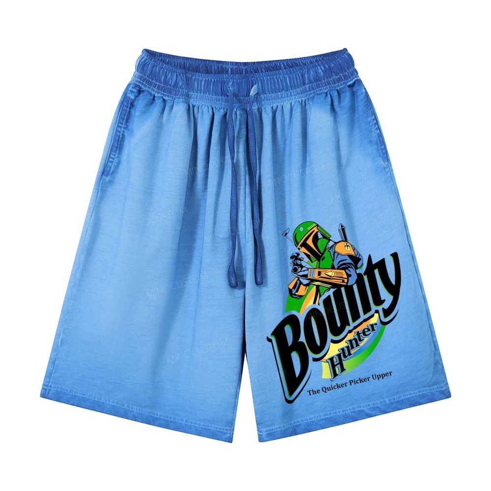  Bounty Hunter Retro Graphic Casual Gradient Shorts 