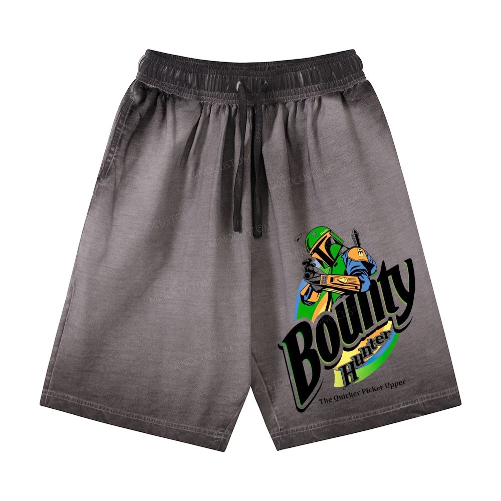  Bounty Hunter Retro Graphic Casual Gradient Shorts 