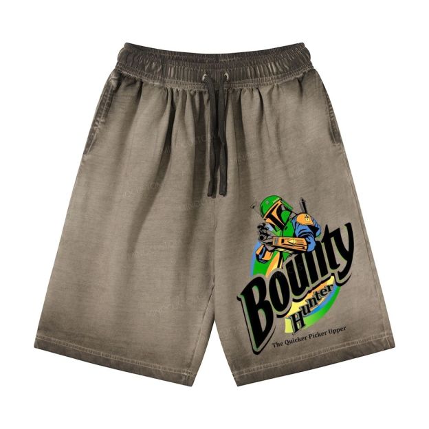  Bounty Hunter Retro Graphic Casual Gradient Shorts 