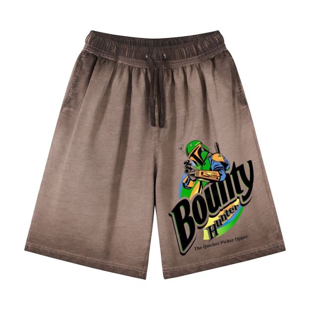 Bounty Hunter Retro Graphic Casual Gradient Shorts 