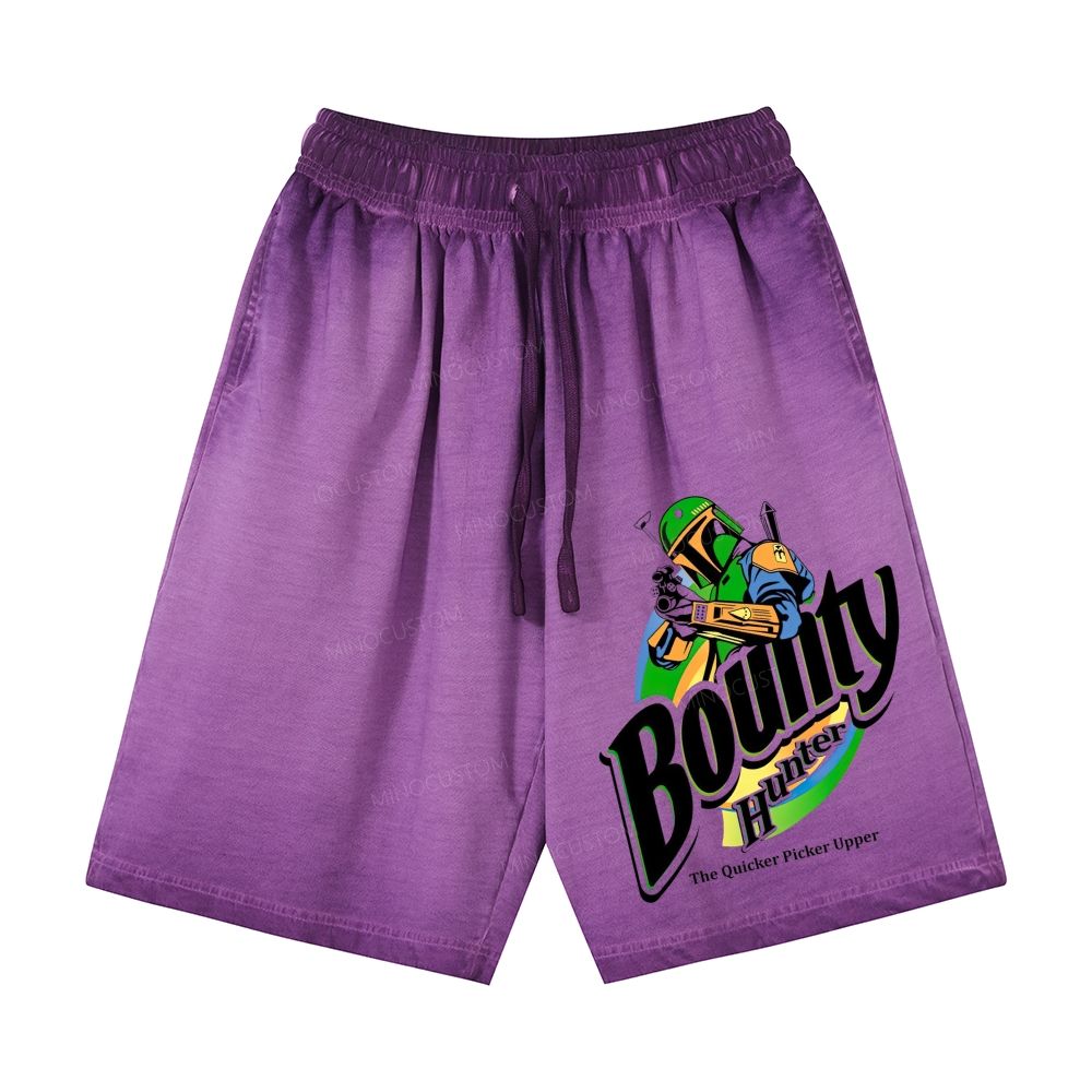  Bounty Hunter Retro Graphic Casual Gradient Shorts 