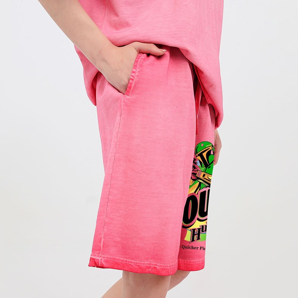  Bounty Hunter Retro Graphic Casual Gradient Shorts 