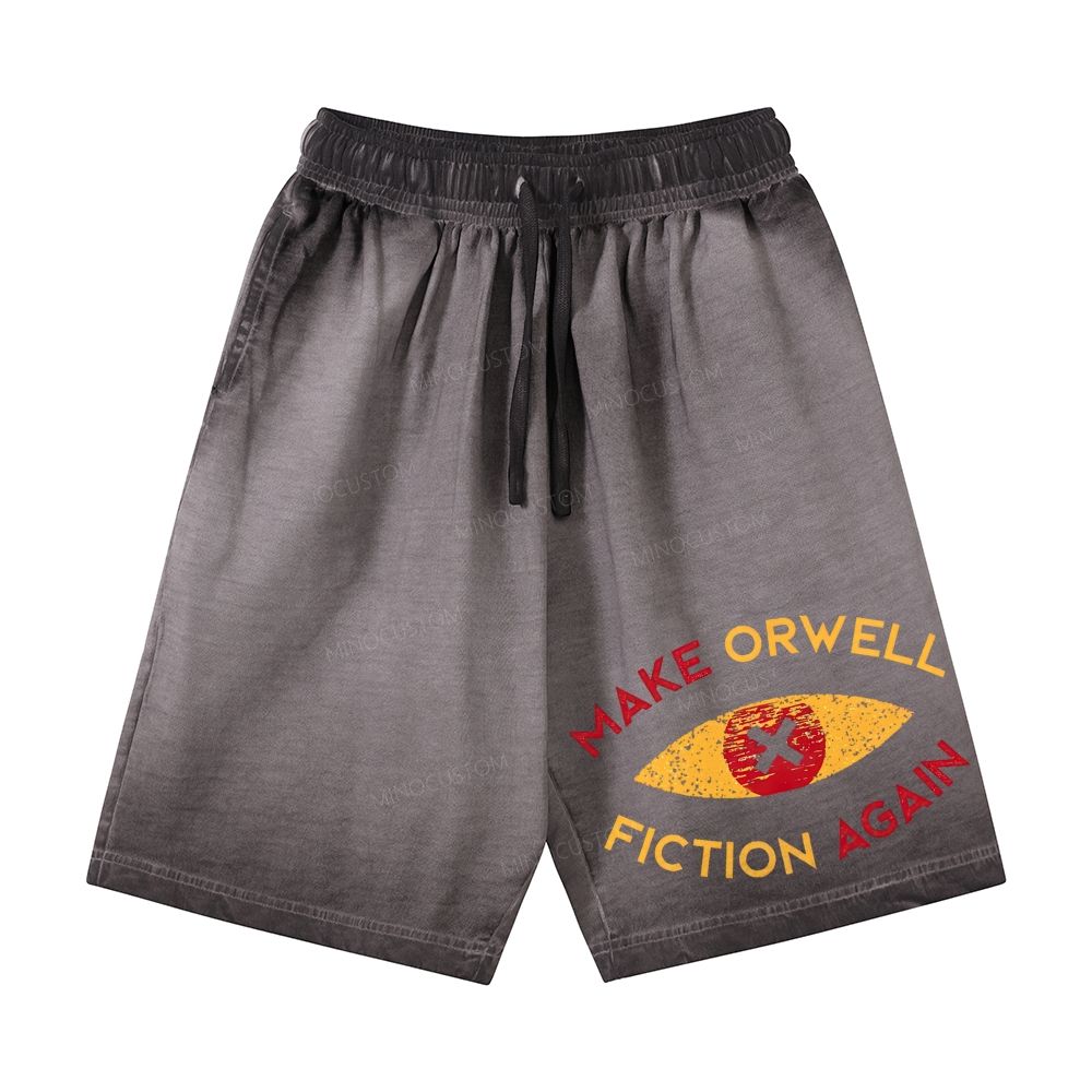Make Orwell Fiction Again Casual Gradient Shorts 