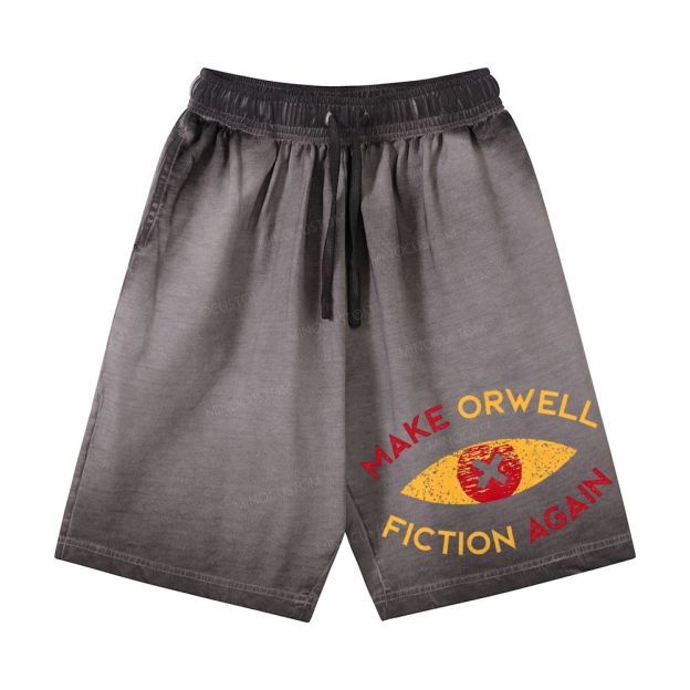 Make Orwell Fiction Again Casual Gradient Shorts 