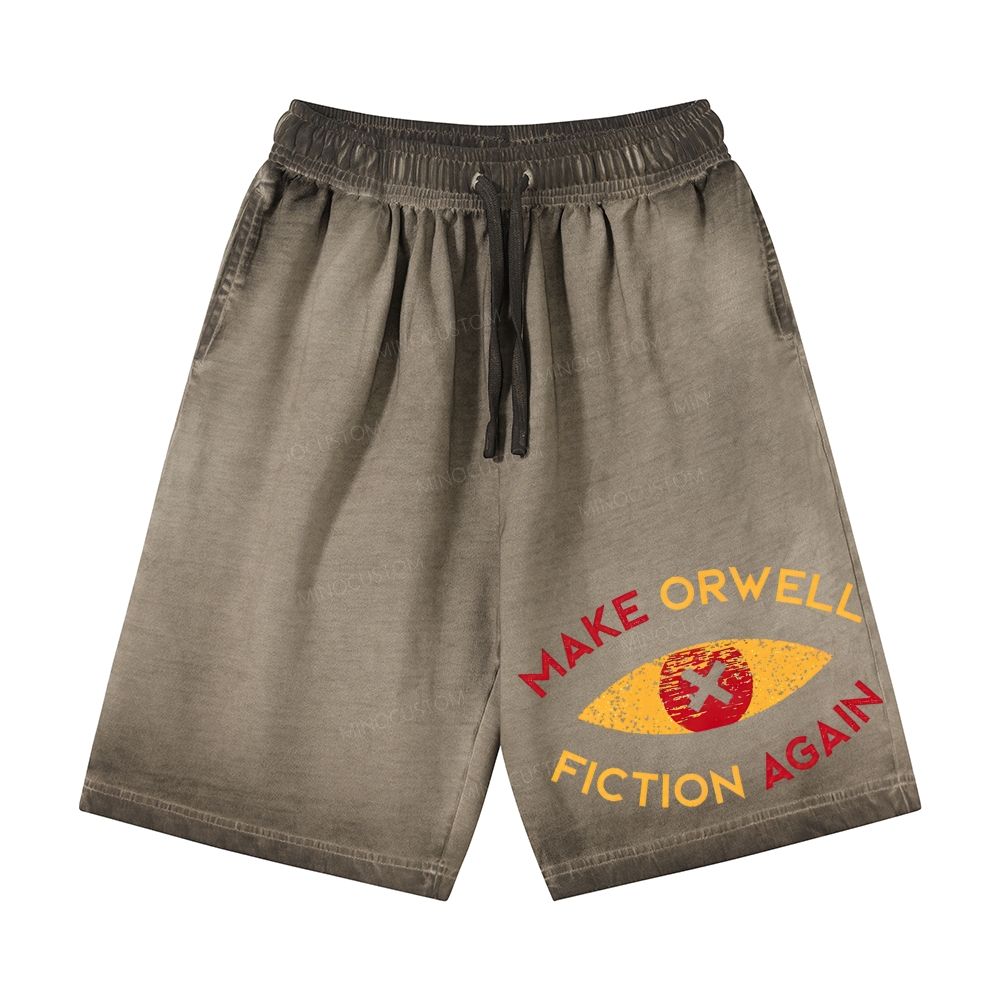 Make Orwell Fiction Again Casual Gradient Shorts 
