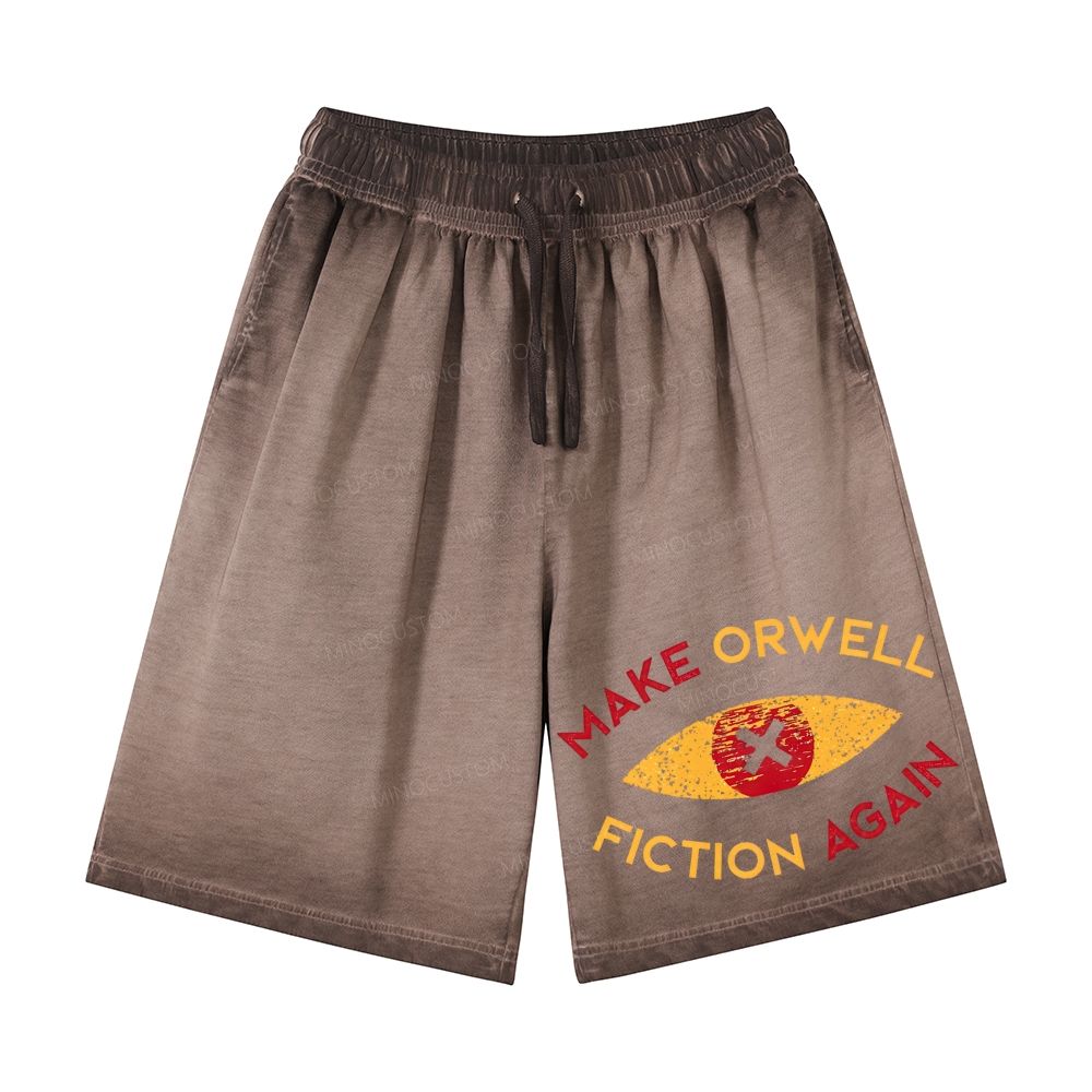 Make Orwell Fiction Again Casual Gradient Shorts 