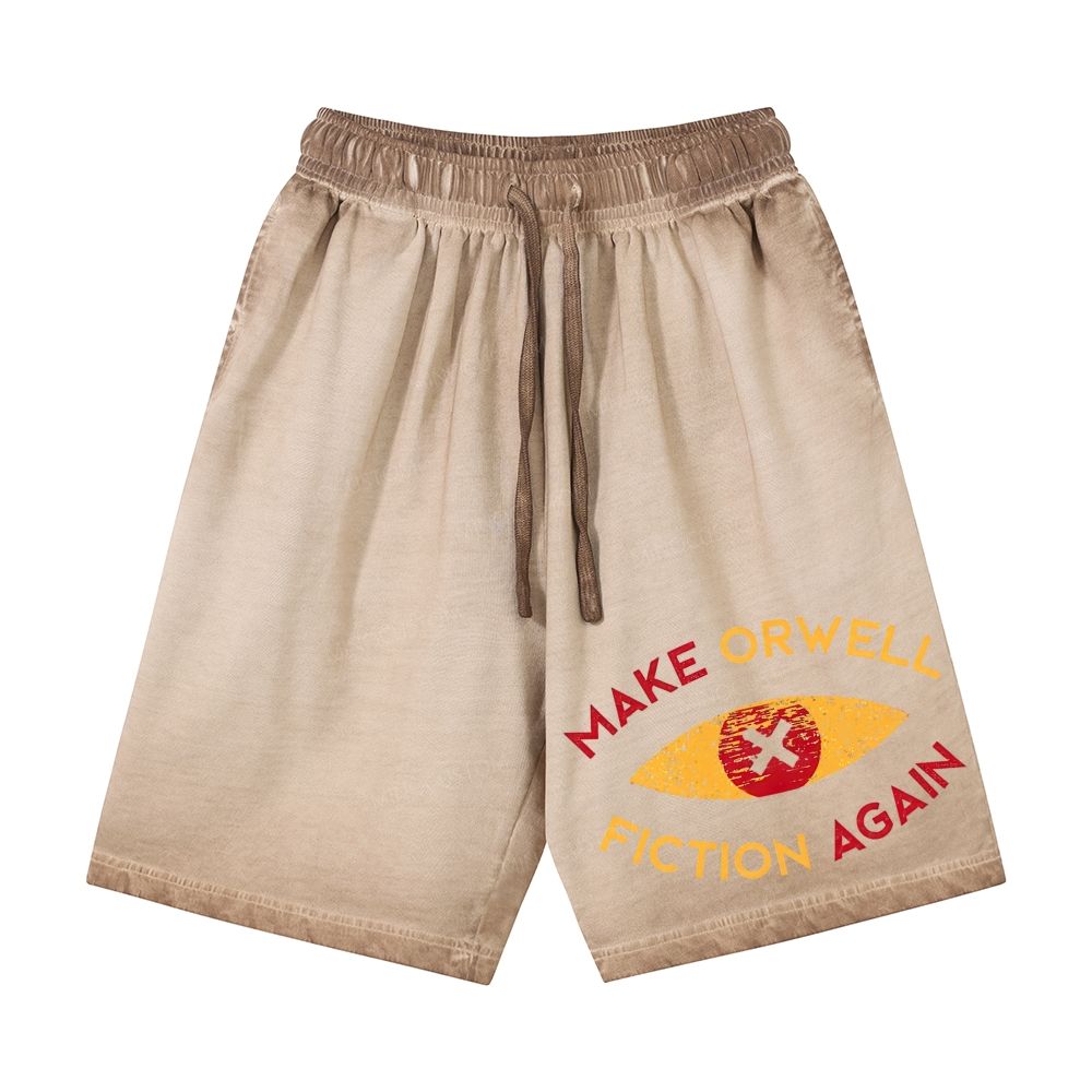 Make Orwell Fiction Again Casual Gradient Shorts 