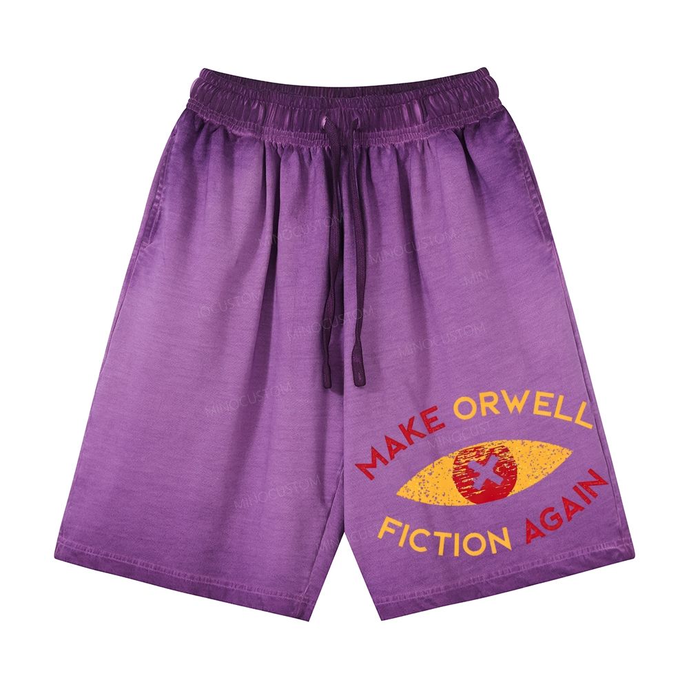 Make Orwell Fiction Again Casual Gradient Shorts 