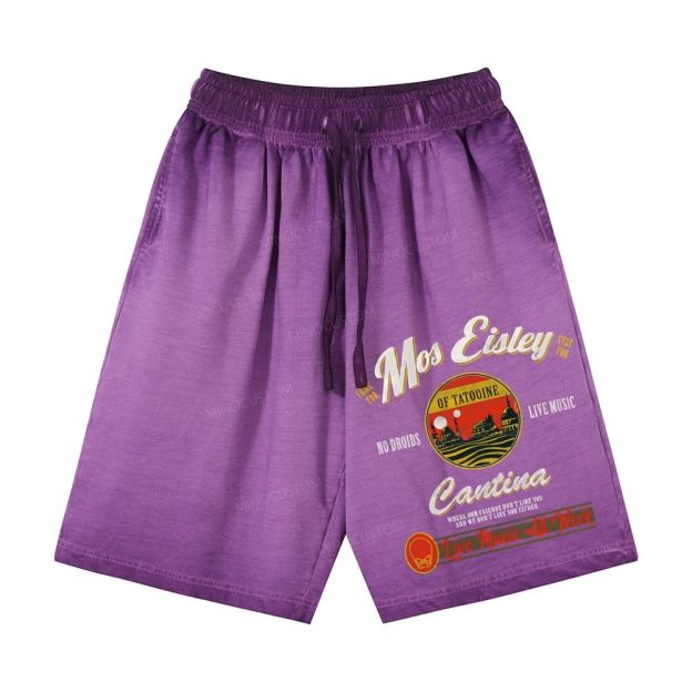 Mos Eisley Cantina Tatooine Sci-Fi Casual Gradient Shorts 