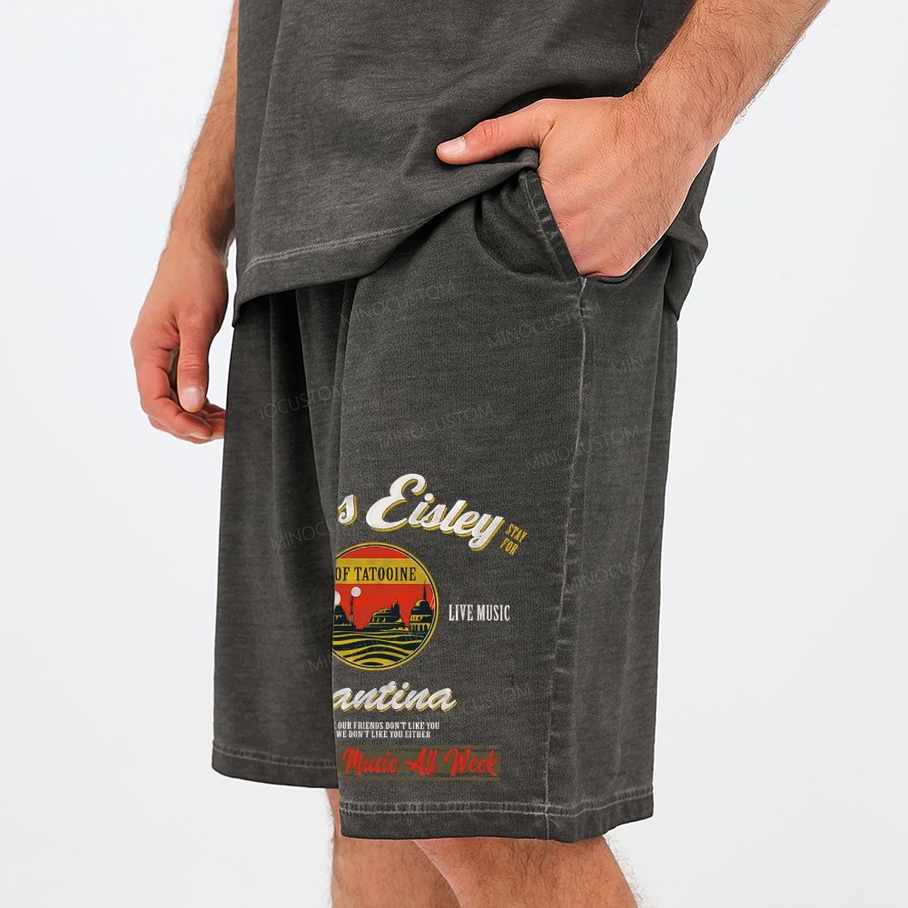 Mos Eisley Cantina Tatooine Sci-Fi Casual Gradient Shorts 