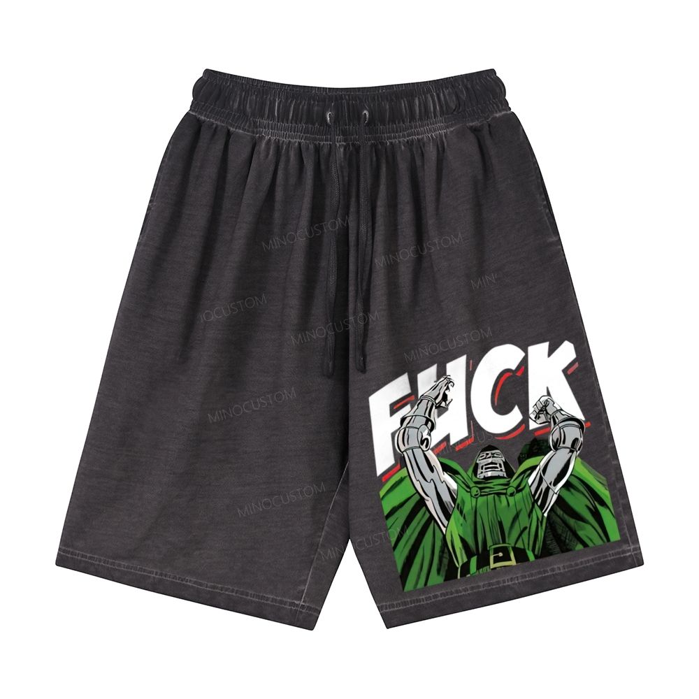 Dr Hellfire Slayer Vintage Casual Gradient Shorts 