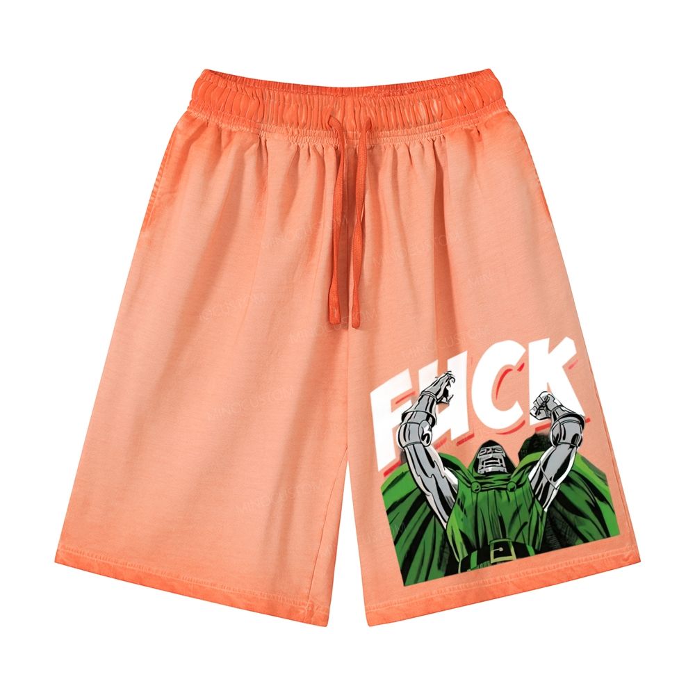 Dr Hellfire Slayer Vintage Casual Gradient Shorts 