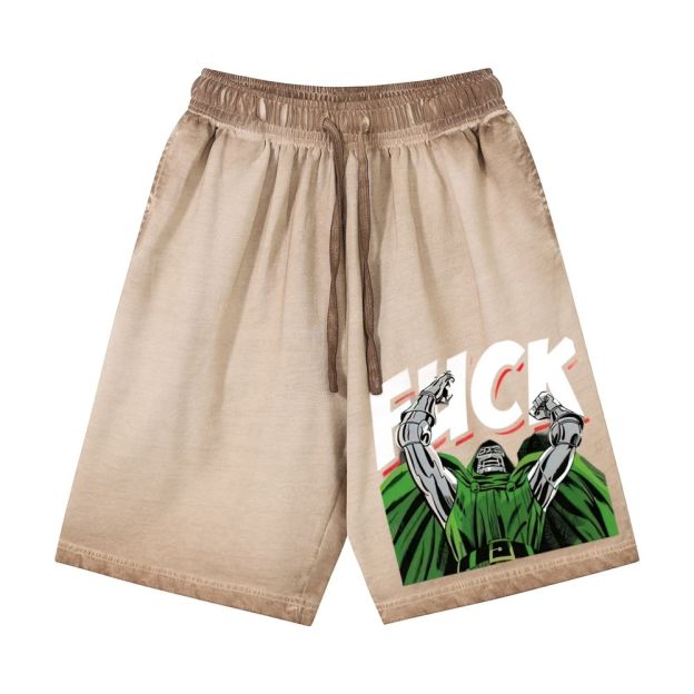 Dr Hellfire Slayer Vintage Casual Gradient Shorts 