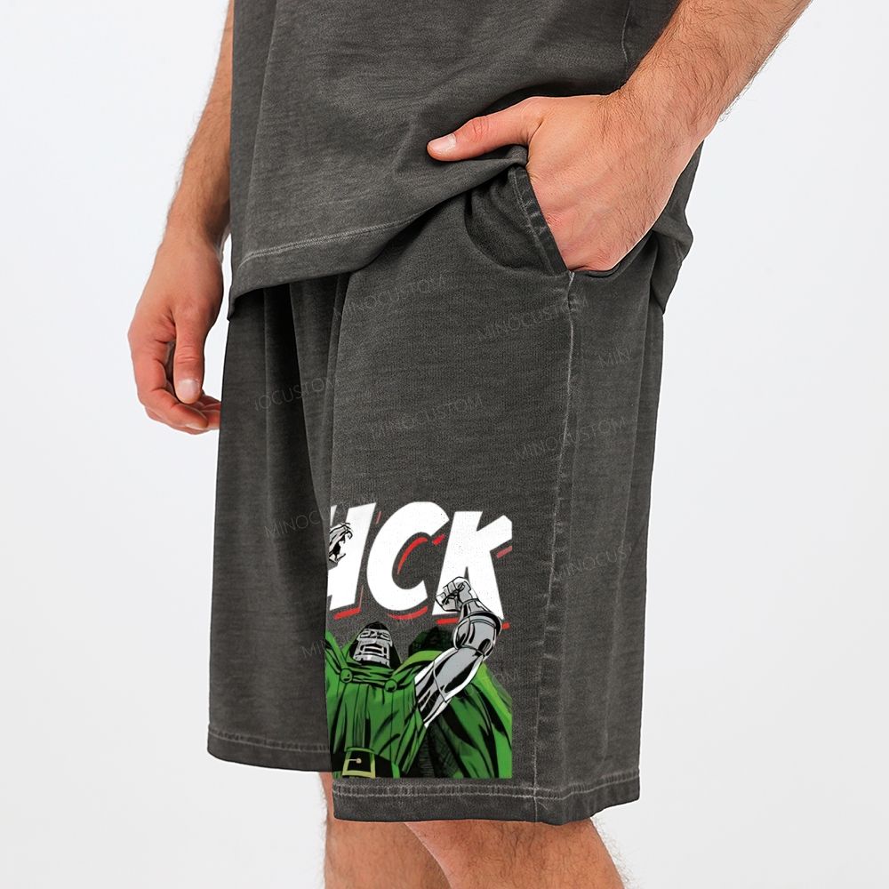 Dr Hellfire Slayer Vintage Casual Gradient Shorts 