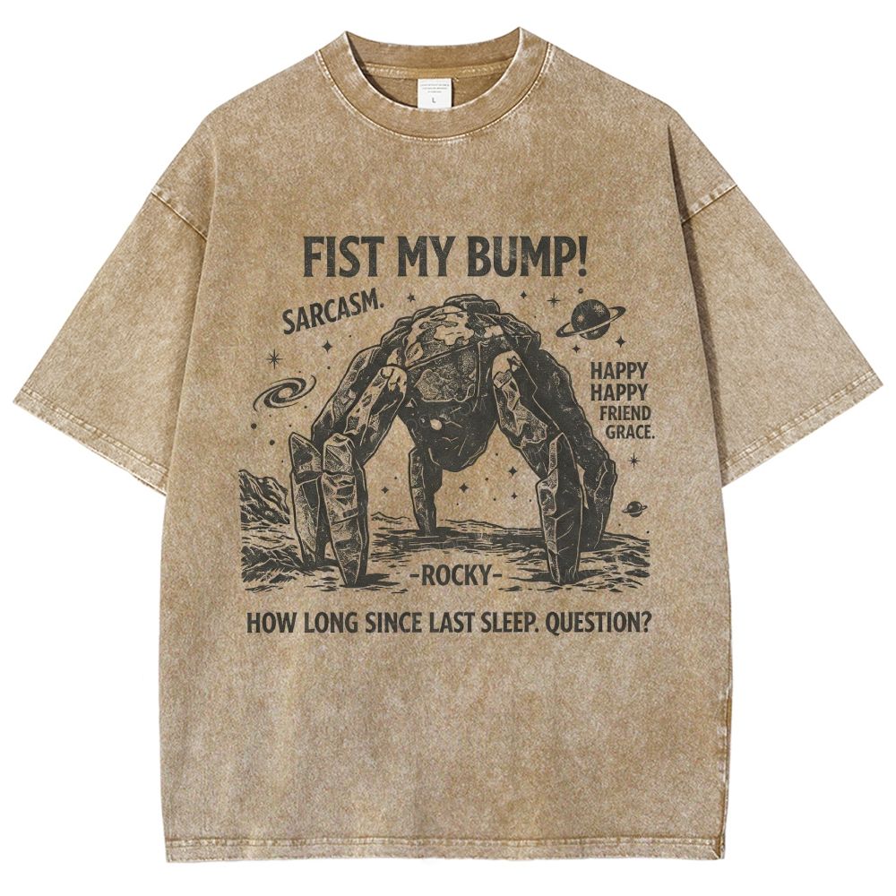 Vintage Space Stone Creature Graphic Washed T-Shirt