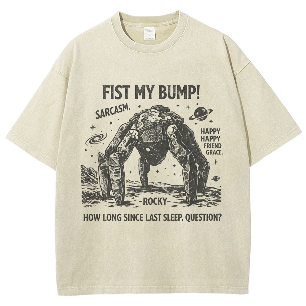 Vintage Space Stone Creature Graphic Washed T-Shirt
