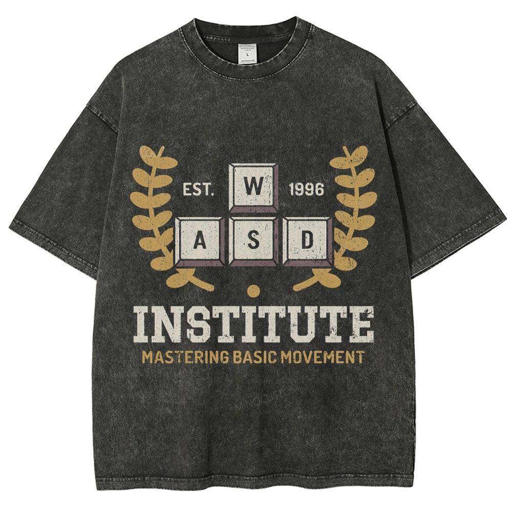 WASD Institute Gaming Washed T-Shirt