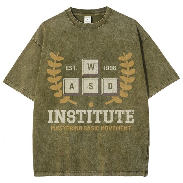 WASD Institute Gaming Washed T-Shirt