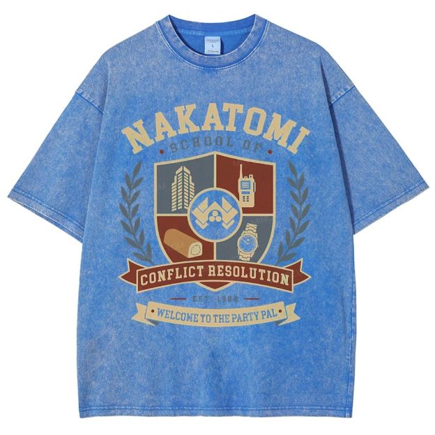 Nakatomi School of Conflict Resolution Washed T-Shirt