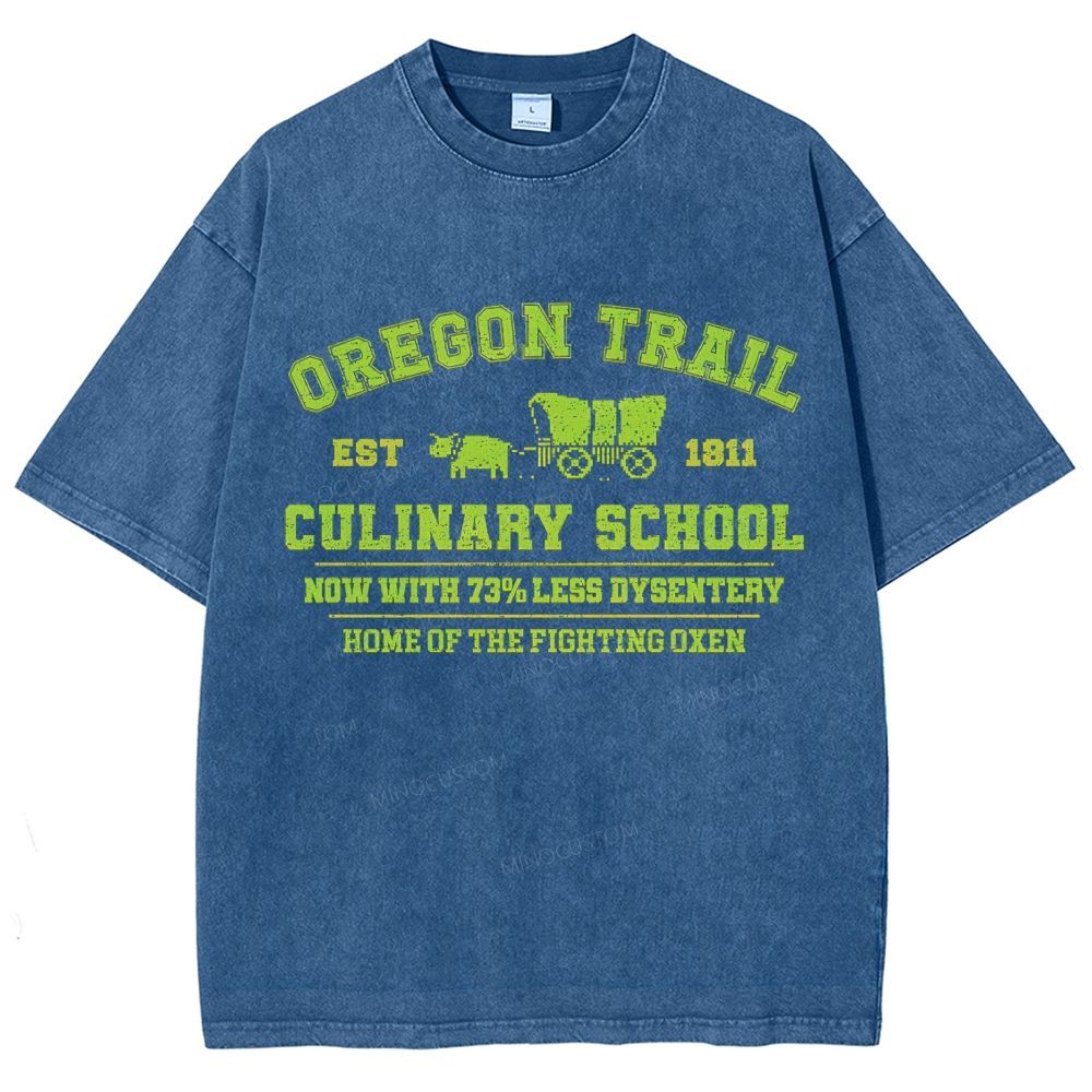 Oregon Trail Culinary School Washed T-Shirt