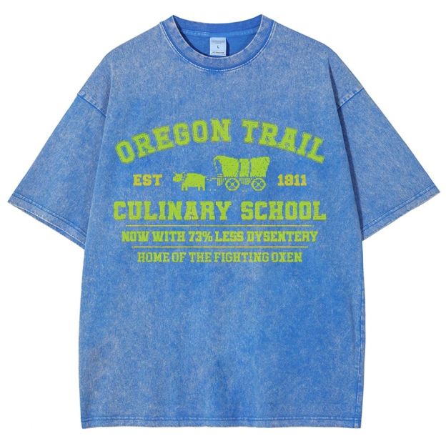 Oregon Trail Culinary School Washed T-Shirt
