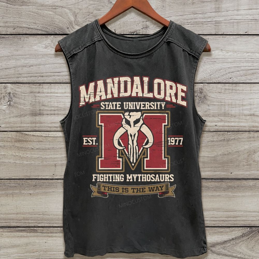 Mandalore State University Mythosaur Washed Tank Top
