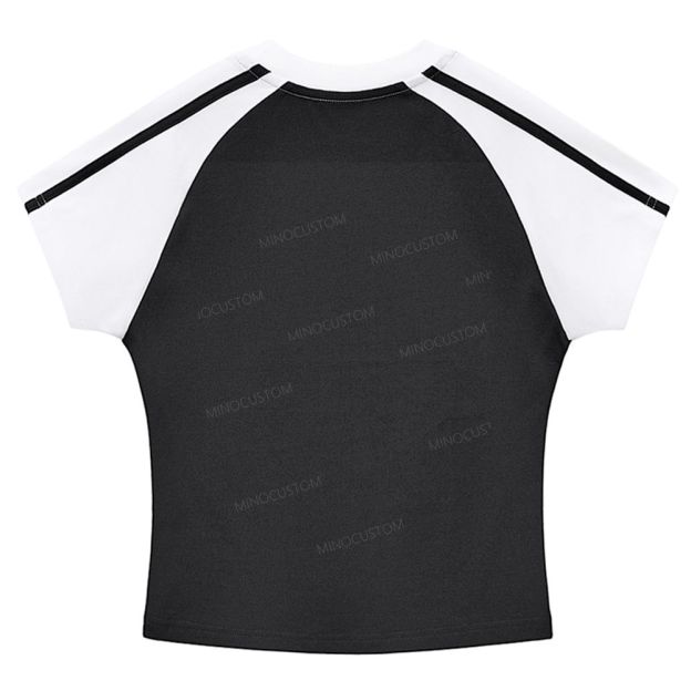 Retro Pop Art MTV Logo Classic Stripe Raglan Baby Tee 