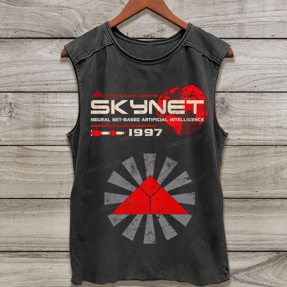 Vintage Cybernetic AI Washed Tank Top