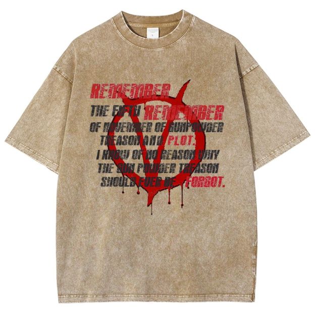 Grunge Blood Drip Symbol Vintage Quote Graphic Washed T-Shirt
